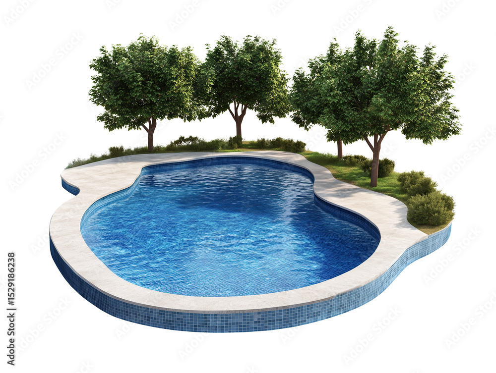 swimming pool on a transparent background, png Stock Photo | Adobe Stock
