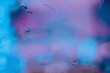 © Sabriel Smutný - Blue Neon Fog Abstract Grainy Texture with Rain Drops