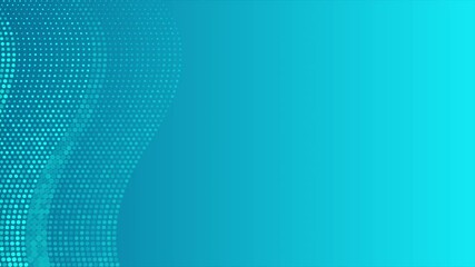 Fototapete - Bright blue minimal wavy dotted lines abstract background. Geometric tech concept halftone motion design. Video animation Ultra HD 4K 3840x2160