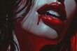 © Rawpixel.com - Beautiful vampire women mouth and teeth fang adult lip.