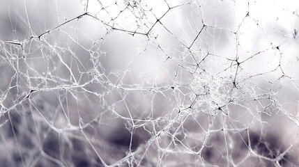 Intricate Spiderweb Pattern Against A Grey Background