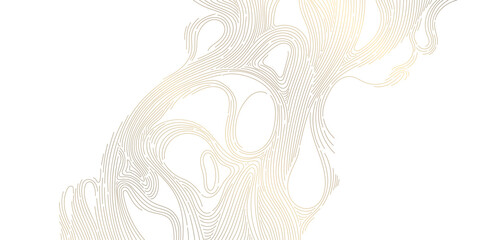 Aufkleber - Vector golden line wood texture, wavy abstract luxury pattern. Modern flow art graphic, hair, topographic stroke illustration.