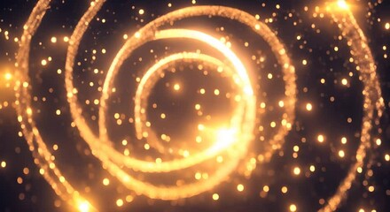Wall Mural - glitter light circle trail sparkling star dust trail spiral particle effect animation holiday event 