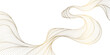 © marylia17 - Vector line golden wave on white background, abstract flow shape, water elegant illustration. Premium art graphic, river, ocean smooth element.