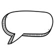 © Павел Костенко - Hand drawn doodle empty speech bubble on white background.