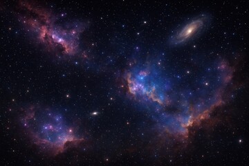 Wall Mural - Deep Space Nebula and Galaxy Cosmic Astronomy Background with Stars and Celestial Phenomena
