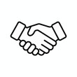 © Dwip - Handshake Icon - Business Agreement and Partnership Symbol in Line Style