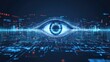 © Hasnah - Digital eye within a complex network of glowing lines and data streams