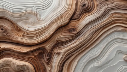 Poster - An abstract, close-up shot of wooden texture, showcasing the beautiful patterns and details of the wood grain. It is ideal for design projects and backgrounds