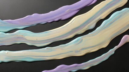 Wall Mural - Purple, beige, blue color paint ink mixed fluid flow
