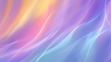 Fototapete - Vibrant flowing abstract background with a soft watercolor inspired gradient effect transitioning from warm to cool tones and creating a dreamlike ethereal atmosphere