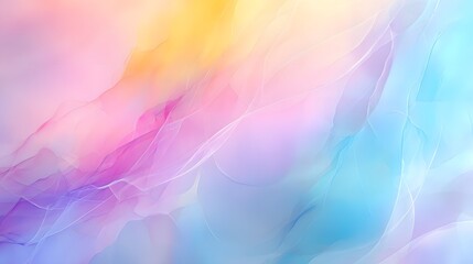 Poster - Delicate translucent layers of warm and cool colors create a soft flowing gradient with a sense of movement and depth resulting in an ethereal and dreamy abstract background