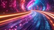 © Pinklife - An imaginative, swirling tunnel filled with vibrant colors and sparkling lights, symbolizing dreams, creativity, and the infinite possibilities of the human experience.