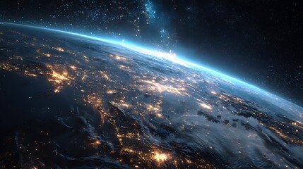 Wall Mural - Planet earth view from space