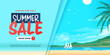 © Dmitry  - Summer Sale banner with beach landscape.