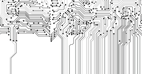 Wall Mural - digital technology seamless pattern. seamless electronic circuit. circuit board electronic or electr
