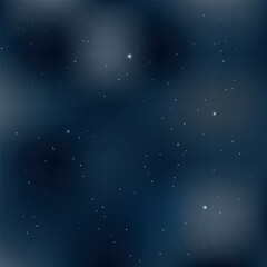 gradient blue night sky background with stars. dark space backdrop. blurred cosmos poster.