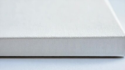 A close-up shot of a white canvas on a table, great for art projects or decorative uses.