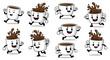 © The - Animated Coffee Cups Running Towards Success Morning Energy and Productivity For Everyone