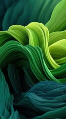 Wall Mural - abstract green and teal flowing waves background concept of nature, organic textures, and fluid moti