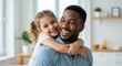 © Image stock - Happy father and daughter sharing a loving embrace