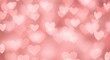 © Irtiko - Romantic blush pink hearts bokeh background perfect for Valentines Day cards and designs
