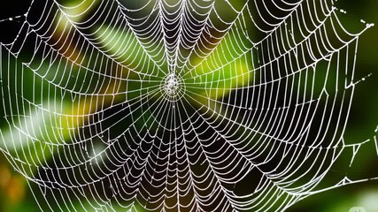 Dew covered spiderweb glistens early morning light intricate design nature s artistry delicate strands beauty