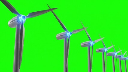 Animated wind turbine array