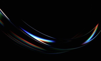 abstract minimalist design, colorful glass shape, 3d render