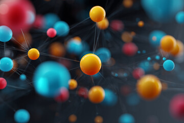 Abstract molecular network background