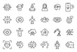 © MrLynx - Line icons representing artificial intelligence and robotics concepts