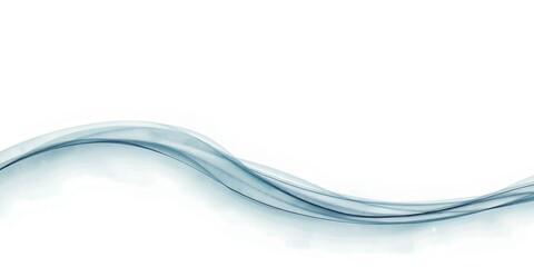 Wall Mural - abstract light blue wave design element on a clean white background for modern aesthetics