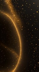 Wall Mural - gold particle motion in a black background dust particles background on black background footage 4k 