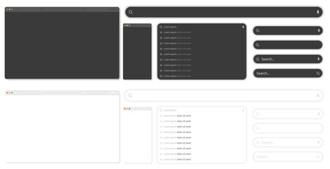 Wall Mural - empty browser window. empty web page mockup. browser window mockup. search bars. search bar. tool ba