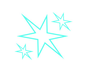 Wall Mural - y2k star icon badge. retro shape symbol of the 90s. abstract decoration, flat aesthetic, modern grap