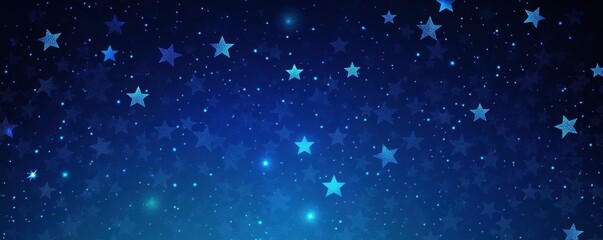Poster - dark blue background with a star pattern background for the design and decoration of products such a
