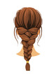 © firstprincess - Brown Double Braids Hairstyle Illustration