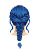 © firstprincess - Blue Braided Ponytail Hairstyle Illustration
