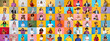 © Prostock-studio - A collection of diverse individuals displays a range of emotions and expressions against colorful backgrounds. Each person brings a unique vibe to this lively collage, celebrating diversity.