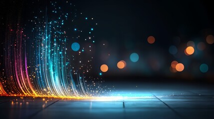 Wall Mural - colorful, abstract background with a blue line in the middle. the background is filled with bright c