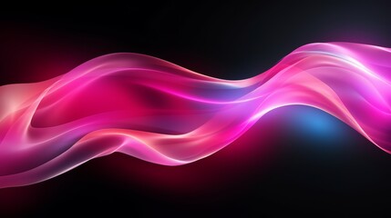 Poster - long pink wave with a blue and purple background. the pink wave is very long and it is very colorful