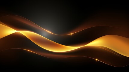 Poster - long, curvy line of gold and black colors. the line is very long and has a lot of detail