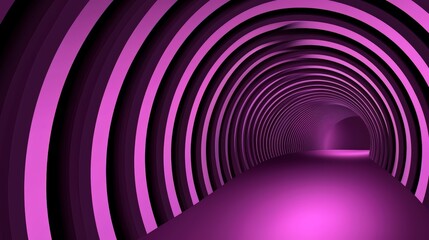 Poster - long, narrow tunnel with a purple and black color scheme. the tunnel is very long and narrow, and it