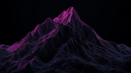 Wall Mural - mountain with purple and blue colors. the mountain is very tall and has a lot of detail