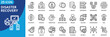 © Uniconlabs - disaster recovery icon set collection in outline style. an icon pack contain backup, failover, redundancy, replication, recovery, resilience, downtime, restore, infrastructure, disruption