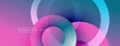 © antishock - Abstract circles overlap, creating vibrant gradients. Pink, purple, blue hues blend seamlessly. Modern design element for backgrounds.