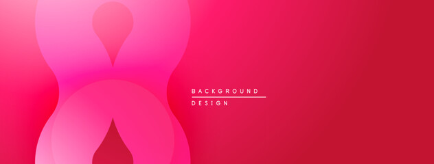 Leinwandbilder - Abstract pink background. Overlapping shapes create soft gradients, modern design element. Minimalist aesthetic, vibrant color scheme.