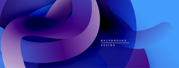 Leinwandbilder - Abstract fluid shapes, vibrant blues, purples create dynamic background. Modern design, smooth gradients offer visual interest.