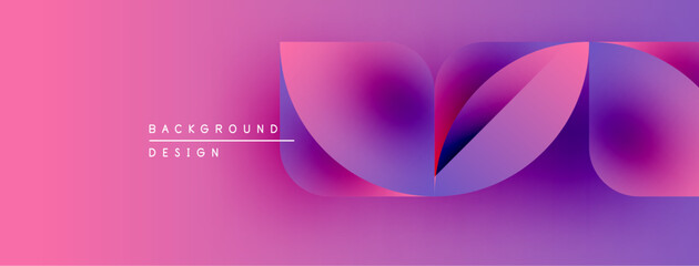 Leinwandbilder - Abstract flowing shapes, vibrant pinks, purples create modern background. Smooth gradients suggest movement, depth. Minimal text present.
