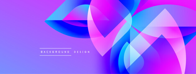 Poster - Abstract fluid shapes, vibrant colors blend. Purple, blue, pink gradients create dynamic composition. Modern design element.